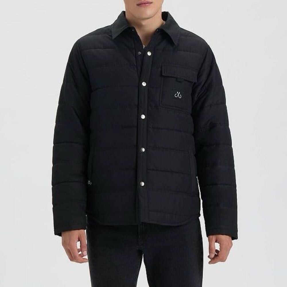 Men's Salt Life Sparehead Black Quilted Collared Jacket - large NWT